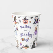 ハロウィーン幽霊1st誕生日パーティー 紙コップ (正面)