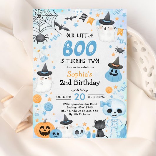 ハロウィーン幽霊2nd誕生日パーティー 招待状