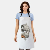 ハロウィーン幽霊 エプロン (着用した状態)