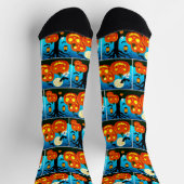 ハロウィーン幽霊、カボチャ、こうもり ソックス (上部)