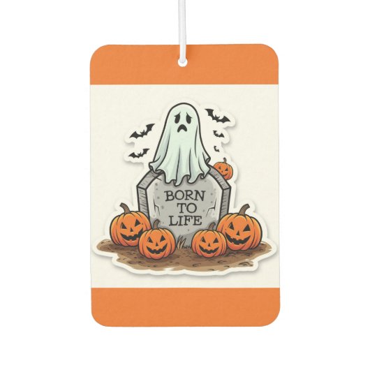ハロウィーン幽霊 カーエアーフレッシュナー (正面)