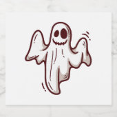 ハロウィーン幽霊 スパークリングワインラベル (シングルラベル)