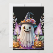 ハロウィーン幽霊&パンプキンズリトルブベビーシャワー 招待状 (裏面)