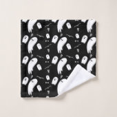 ハロウィーン幽霊、ボーン、こうもり、スカル バスタオルセット (ウォッシュタオル)