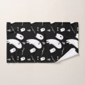 ハロウィーン幽霊、ボーン、こうもり、スカル バスタオルセット (ハンドタオル)