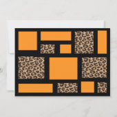 ハロウィーン幽霊&レオパードベビーシャワー招待状 招待状 (裏面)