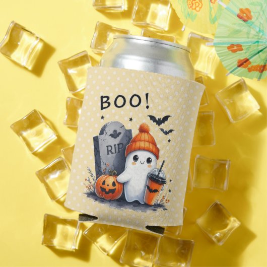 ハロウィーン幽霊 – 墓石、ジャックオランタン、こうもり 缶クーラー (インサイチュ 夏)