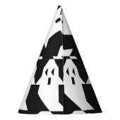 ハロウィーン幽霊:幾何学的シームレスパターン。 パーティーハット (裏面)