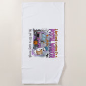 ハロウィーン幽霊、郵便局員 ビーチタオル (正面)