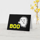 ハロウィーン幽霊- BOO カード (黄色い花)