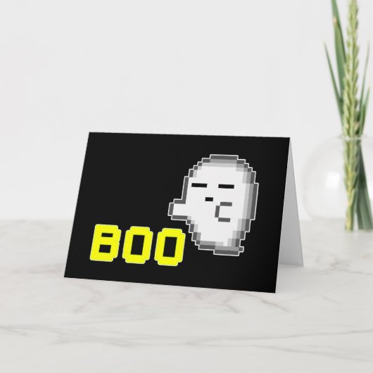 ハロウィーン幽霊- BOO カード (正面)