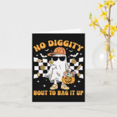 ハロウィーン幽霊No DigityそれをToddlにバッグする カード (黄色い花)