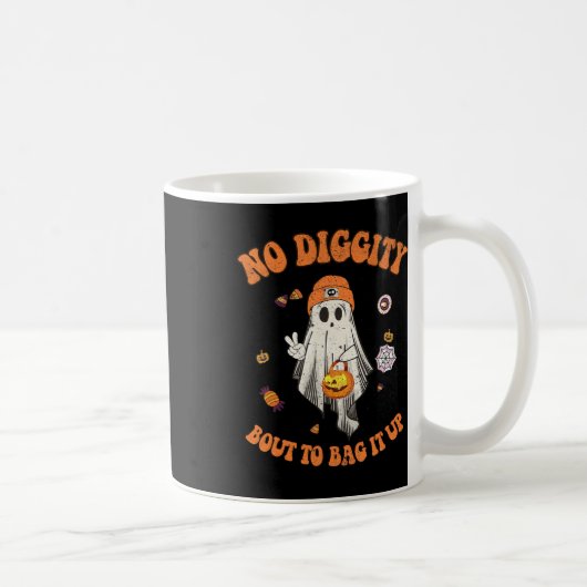 ハロウィーン幽霊No Digity Bout Toバッグアップ子供 コーヒーマグカップ (右)