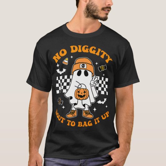 ハロウィーン幽霊No Digity Bout Upバッグ Tシャツ (正面)