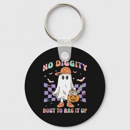 ハロウィーン幽霊No Digity To Byg It Up Toddl キーホルダー (正面)