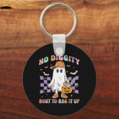 ハロウィーン幽霊No Digity To Byg It Up Toddl キーホルダー (正面)