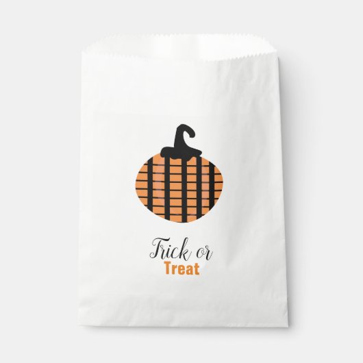 ハロウィーン幾何学的カボチャストライプの フェイバーバッグ (正面)