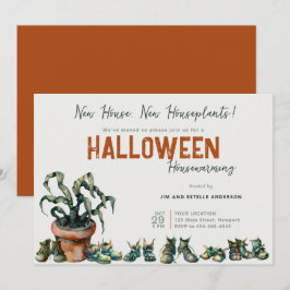 ハロウィーン引っ越し祝いパーティーニューホームシューズテラコッタ 招待状