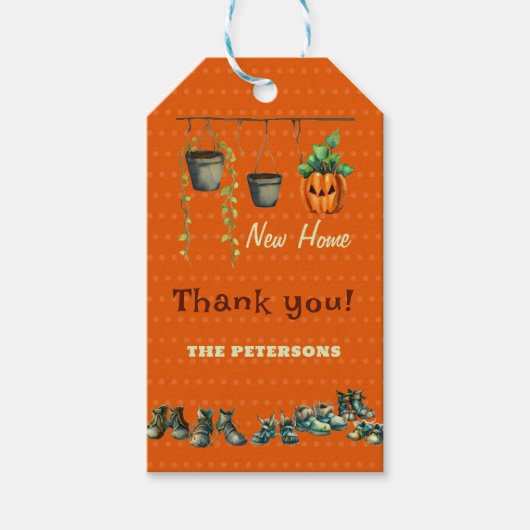 ハロウィーン引っ越し祝いパーティーパーティーグレムリンサンキュー ギフトタグ (正面)