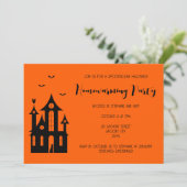 ハロウィーン引っ越し祝いパーティー幽霊のよく出るパーティーハウスブラックI 招待状 (スタンド正面)