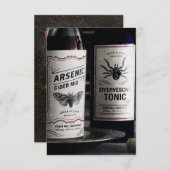 ハロウィーン強壮色 – 招待状/ RSVP 招待状 (正面/裏面)