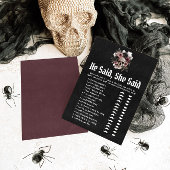 ハロウィーン彼は、彼女はブライダルシャワーゲームと言った 招待状