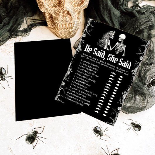 ハロウィーン彼は、彼女はブライダルシャワーゲームと言った 招待状