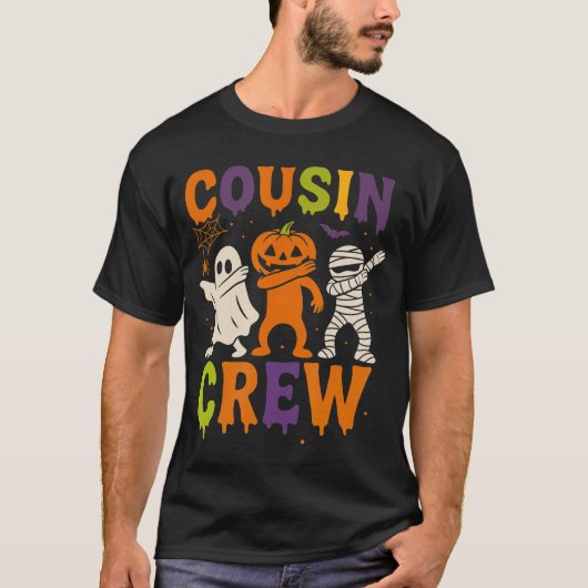 ハロウィーン従兄弟クルー 2025 マッチング 従兄弟 スプーキー Tシャツ (正面)