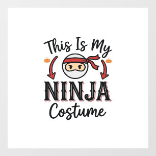 ハロウィーン忍者コスチューム面白いベクターイラストデザイン_1 ウィンドウサイン