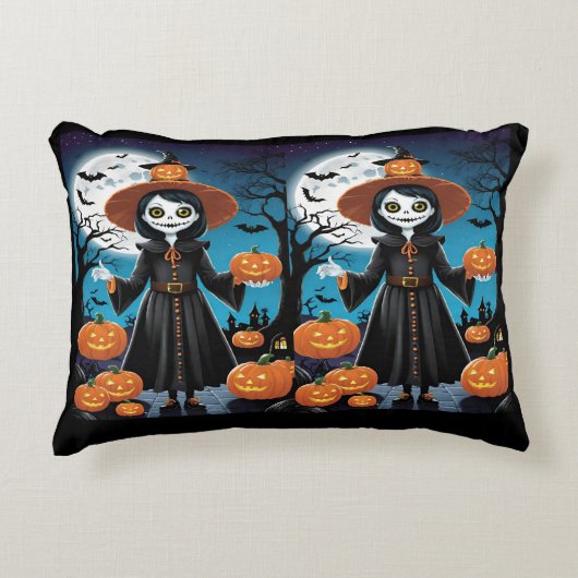 ハロウィーン怖いかかし アクセントクッション (正面)