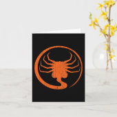 ハロウィーン怖いエイリアンフェイスハウガーホラーパンプキンラ カード (黄色い花)