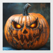 ハロウィーン怖いカボチャの窓にしがみつく ウィンドウサイン (シート)