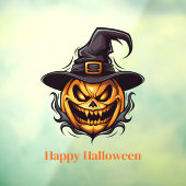 ハロウィーン怖いカボチャの窓にしがみつく ウィンドウサイン (シート3)