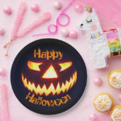 ハロウィーン怖いカボチャ ペーパープレート (パーティー)