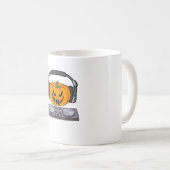 ハロウィーン怖いカボチャDJ音楽ターンテーブルメンズ コーヒーマグカップ (正面右)