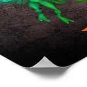 ハロウィーン怖いゴブリンパーソナライズされた墓石 ポスター (角)