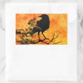 ハロウィーン怖いシーン11レイヴン 長方形シール (バッグ)