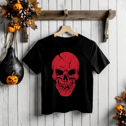 ハロウィーン怖いスカルTシャツ Tシャツ