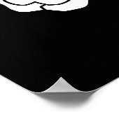 ハロウィーン怖いスケルトンロッカーハンド ポスター (角)