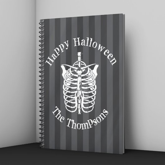 ハロウィーン怖いスケルトン白黒X線 ノートブック