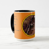 ハロウィーン怖いスケルトン骨の墓撮影デザイン マグカップ (正面左)