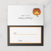 ハロウィーン怖いツリーのパーソナライズ名の日付 プレイスカード (外部開封)