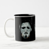 ハロウィーン怖いデザイン ツートーンマグカップ (左)