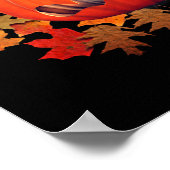 ハロウィーン怖いハロウィーンのカボチャのちょうちん パーソナライズされた ポスター (角)