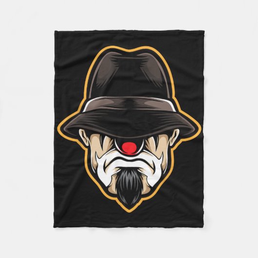 ハロウィーン怖いピエロチョロギャング フリースブランケット (正面)