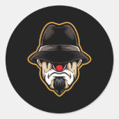 ハロウィーン怖いピエロチョロギャング ラウンドシール (正面)