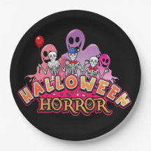 ハロウィーン怖いピエロホラー紙プレート