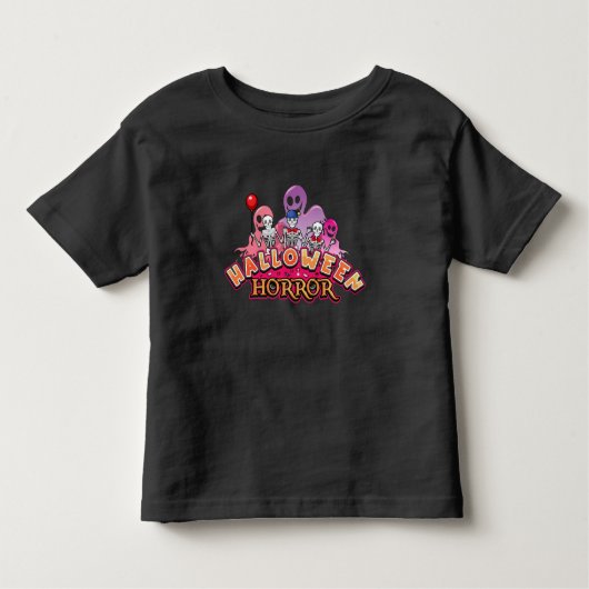 ハロウィーン怖いピエロホラー トドラーTシャツ (正面)