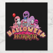 ハロウィーン怖いピエロホラー ワインラベル (シングルラベル)
