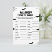 ハロウィーン怖いフレーズを終了パーティーゲームカード 招待状 (スタンド正面)
